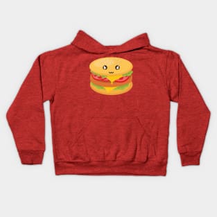 Kawaii burger doodle Kids Hoodie